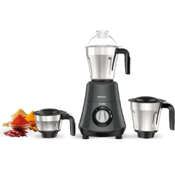 Havells Mixer Grinder HYDRO (3 Jar) Rubby Red Colour - Image 2