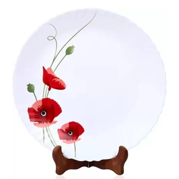 Larah by Borosil Red Carnation Dinner Set - Image 2