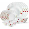 Larah by Borosil Red Lily Dinner Set