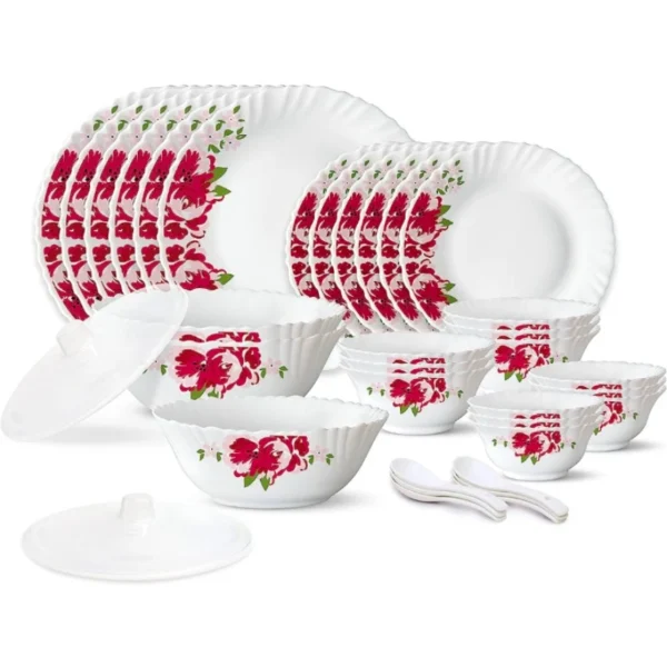 Larah by Borosil Rose Red Thali Set