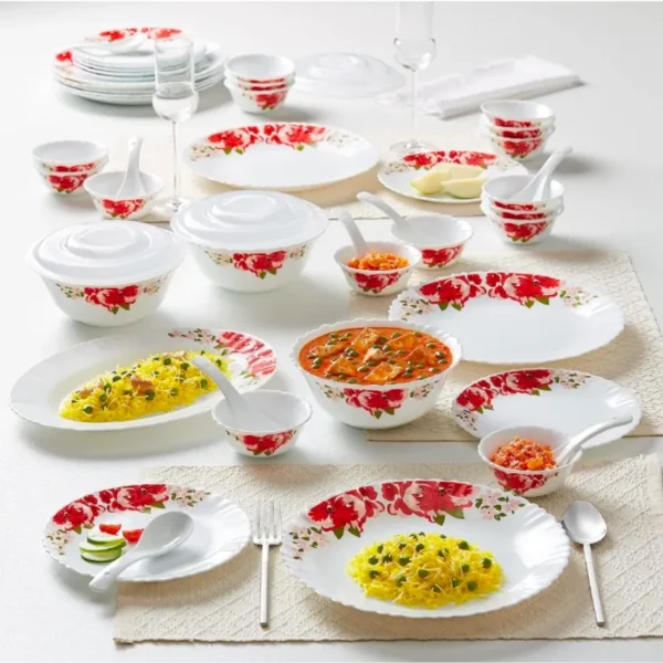 Larah by Borosil Rose Red Thali Set - Image 2