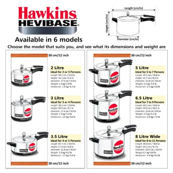 Hawkins Heavybase Induction Base Pressure Cooker - Image 4