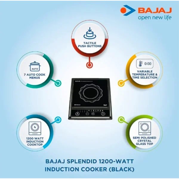 BAJAJ Splendid Induction Stove, Black - Image 2